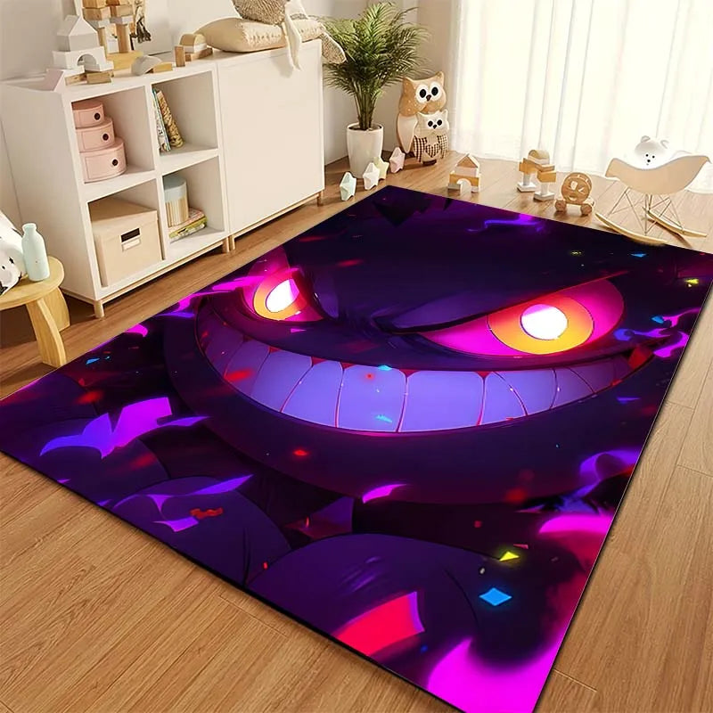 Next Day Shipping P-Pokemon Gengar Carpet Rug for Living Rooms Bedroom Bedside Floor Mat Area Rug Home Decor Gifts Potdemiel