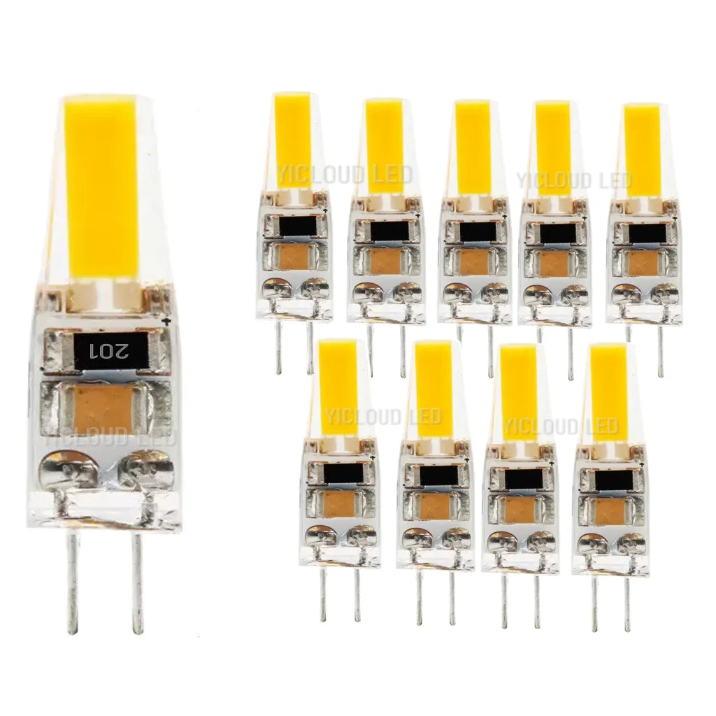 10pcs Mini G4 LED Bulb COB Light AC DC 12V/220V Warm/Cold White 360 Beam Angle Chandelier Spotlight Replace 20/40W Halogen Lamp