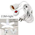 Lamp Bases Universal With Switch Led Bulb Socket Adapter E27 Screw Lamp Holder Accessories Tools Two Plugs Suspension