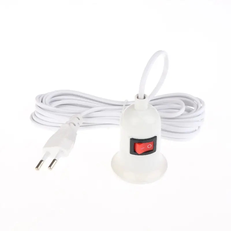 ♥EU Plug E27 Plug With Switch & Long Cable 3/5 Meters- Lamp Holder Power Cord For DIY Lighting & Electrical Appliances