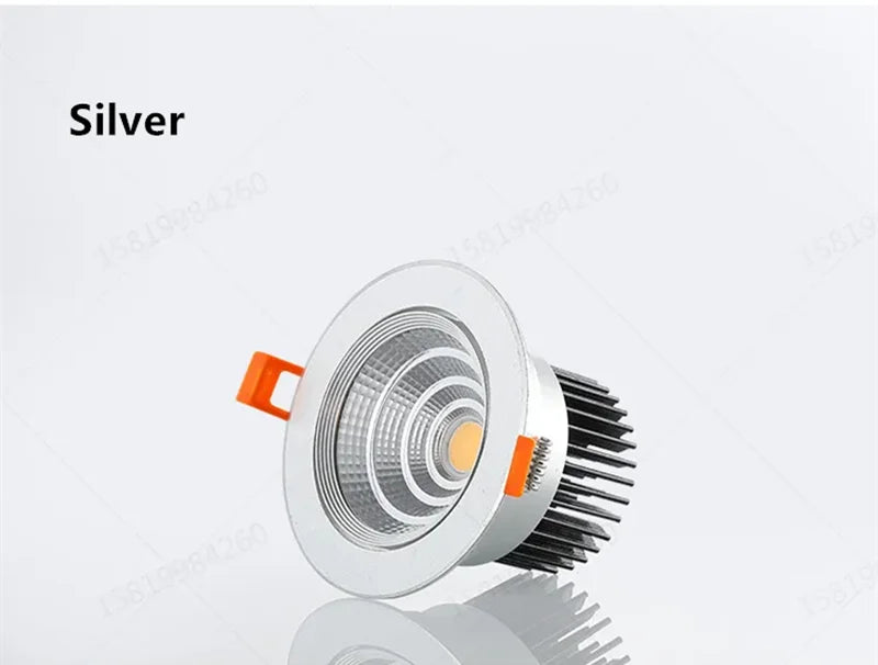Dimmable Embedded LED Downlights 5W7W/9W12W15W/18W20W COB Ceiling Lights Spotlights Angle Adjustable AC90-260V CRI90 For Home