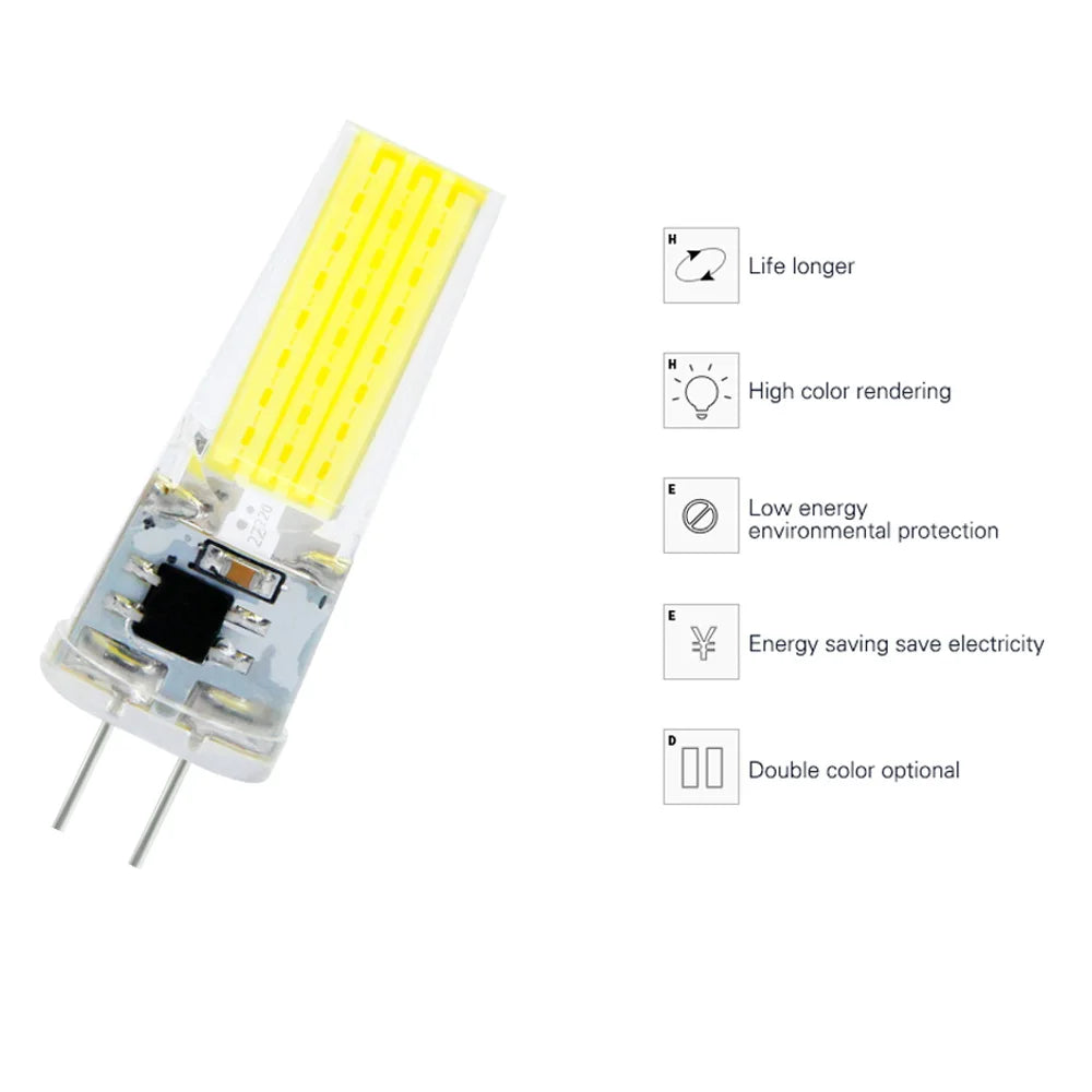 2pcs Mini COB LED Lamp AC/DC 12V 220V G4 G9 E14 Lampada LED Spotlight Light Bulbs Replace Halogen For Ceiling Lamp Chandelier