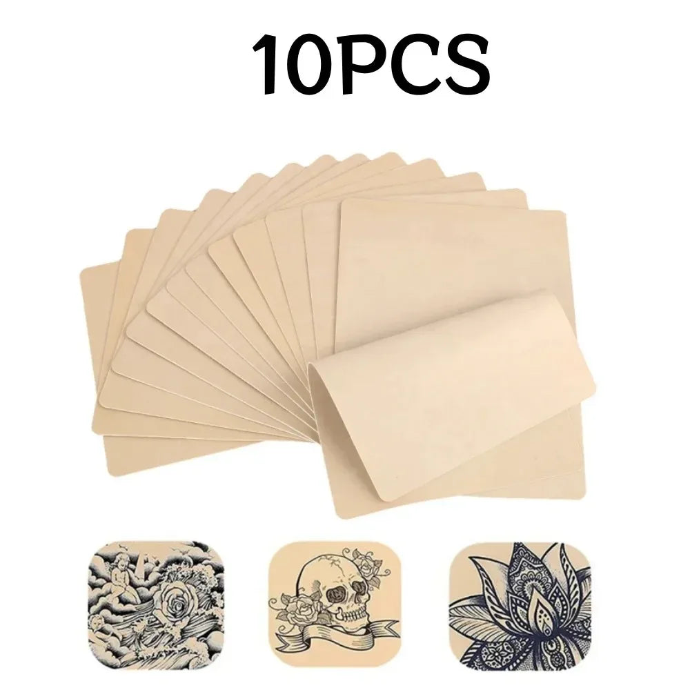 5/50pcs Silicone Tattoo Practice Skin - Double-Sided Fake Leather Sheets for Microblading, Permanent Makeup & Tattoo Training