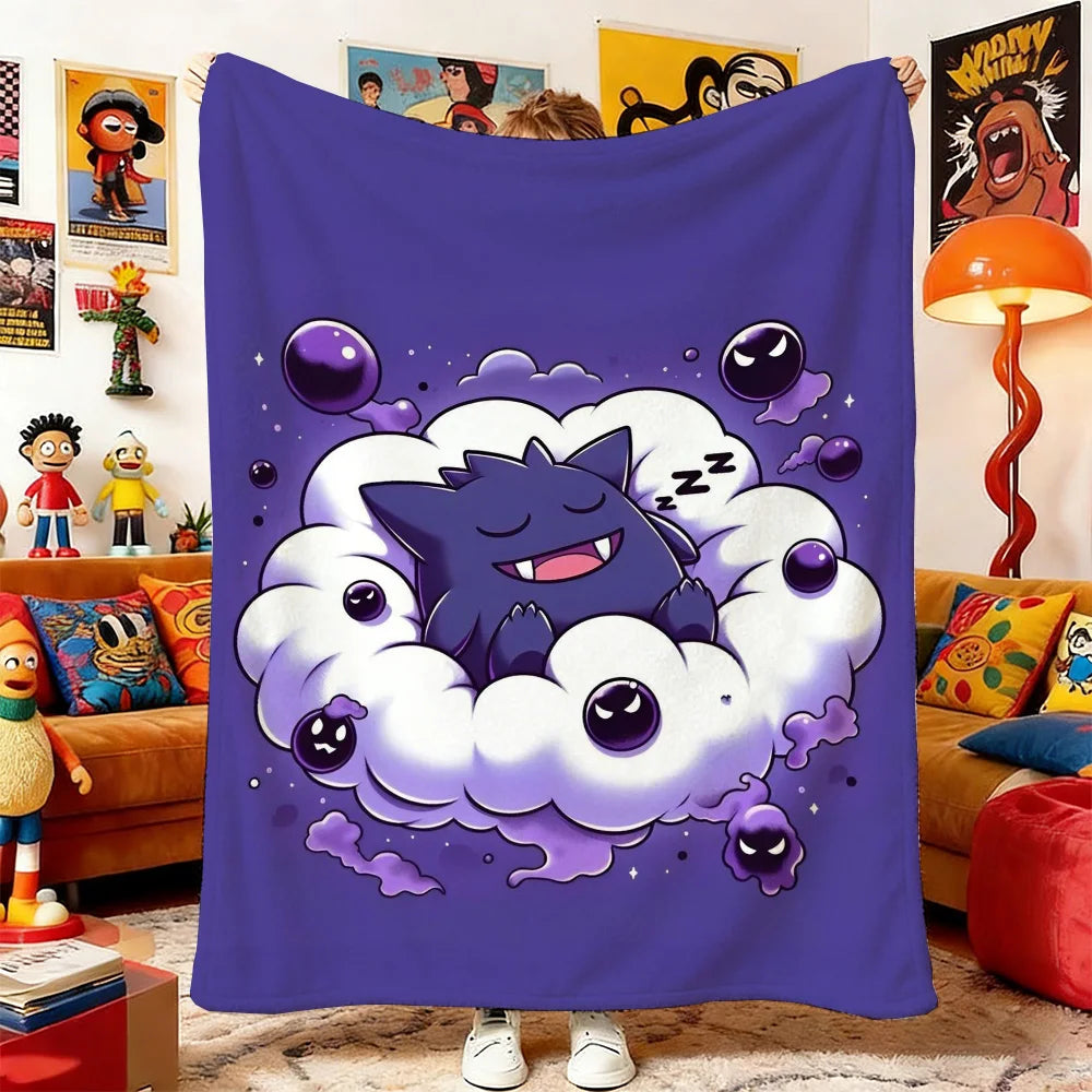 Throw Blankets and P-Poke-mones Summer Blanket Bedspread on the Bed Anime Home Decoration Sofas Sofa Bedspreads Picnic & Throws
