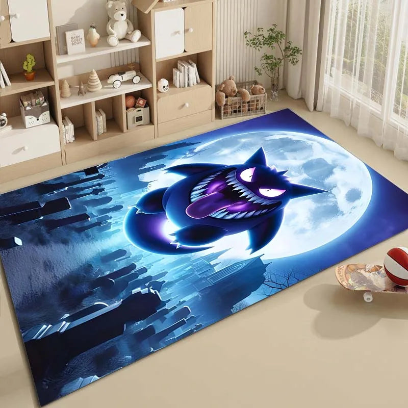 Next Day Shipping P-Pokemon Gengar Carpet Rug for Living Rooms Bedroom Bedside Floor Mat Area Rug Home Decor Gifts Potdemiel