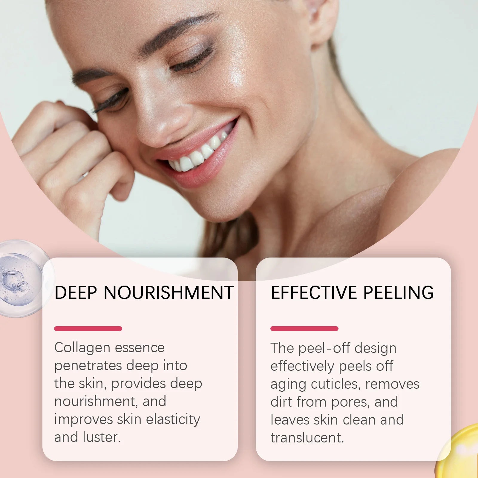 HOYGI Collagen Peel Off Facial Mask Set Night Wrapping Mask Deeply Hydrates Mask Face Anti Wrinkle Lifting Skin Care Masks