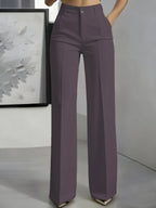 New 2025 Women's High-Waisted Draped Straight-Cut Suit Pants Simple European American Cross-Border Fashion for Women