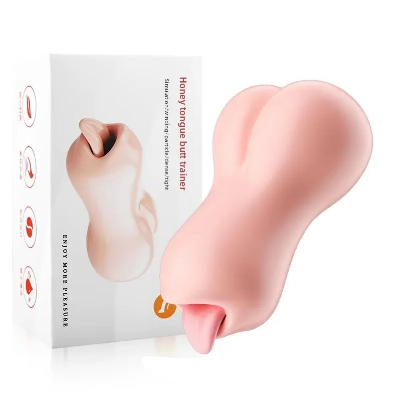 Male Soft Realistic Vagina Sexy Pocket Pussy SexToys For Men Oral Masturbator Stick Deep Throat Artificial Masturbation SexToys