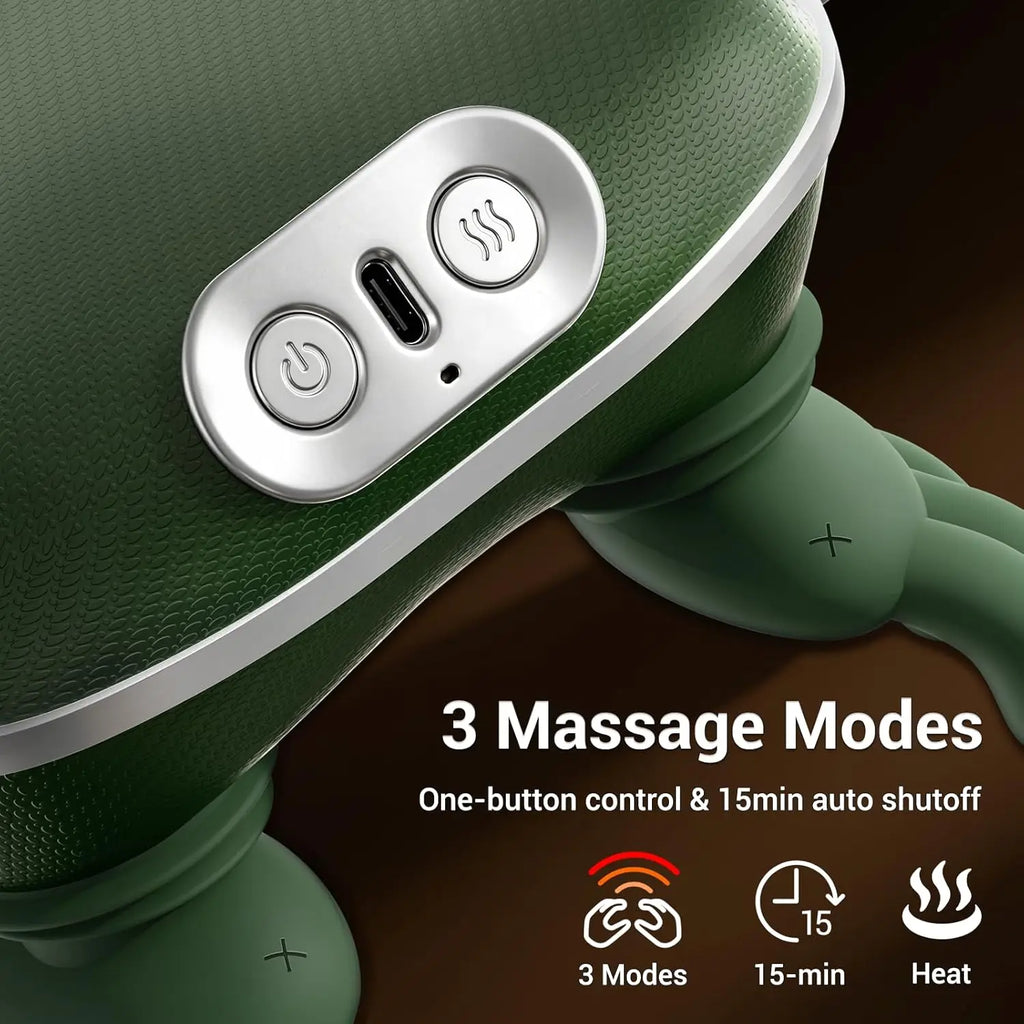 Neck Massager N7 with Heat,Bionic Deep Tissue Shiatsu Kneading, for Muscles,Home Office Back and Shoulder Massagers with Fingers