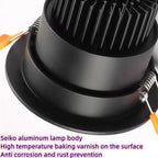 Dimmable Embedded LED Downlights 5W7W/9W12W15W/18W20W COB Ceiling Lights Spotlights Angle Adjustable AC90-260V CRI90 For Home