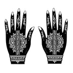 Flower Pattern Tattoo Stencils for Women Hollow Henna Tattoo Stencils for Hand Fingers Reusable Tattoo Templates Tattoo Tools