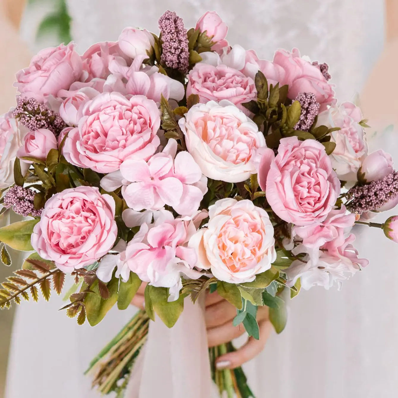 Artificial Flowers Valentine's Garland Wedding Beautiful Garden Rose Bud Arch Fake Brial Bouquet Home Room Decor Hydrangea Gifts