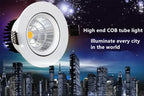 Dimmable Embedded LED Downlights 5W7W/9W12W15W/18W20W COB Ceiling Lights Spotlights Angle Adjustable AC90-260V CRI90 For Home