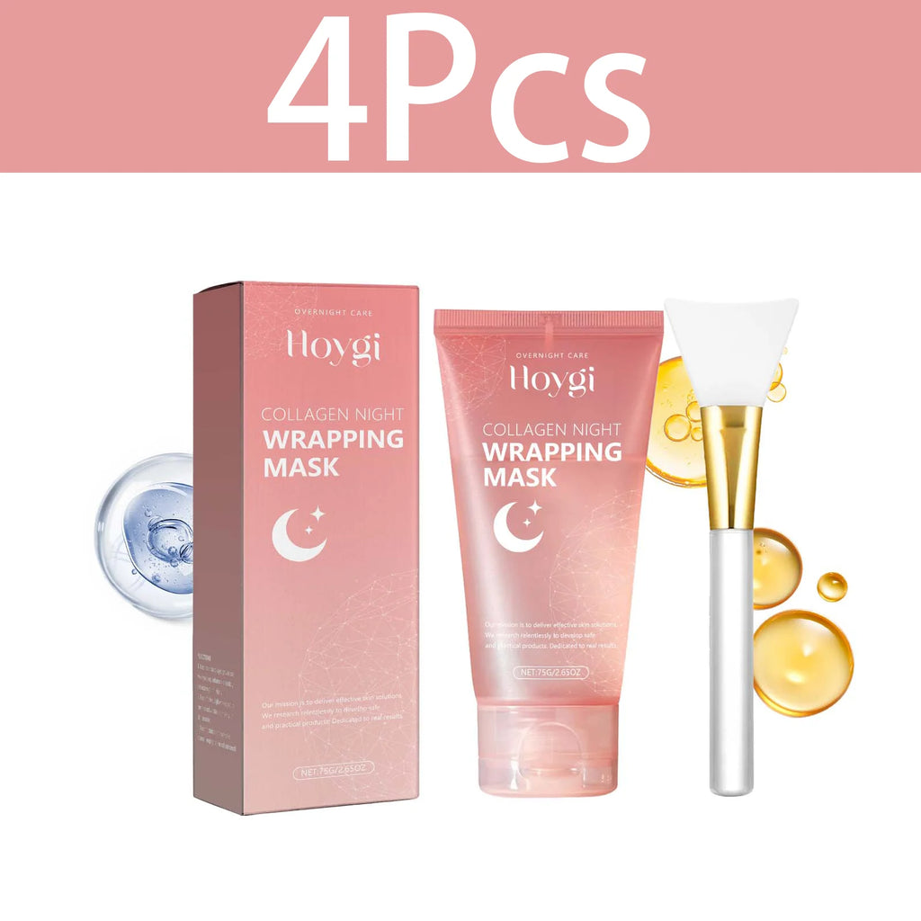HOYGI Collagen Peel Off Facial Mask Set Night Wrapping Mask Deeply Hydrates Mask Face Anti Wrinkle Lifting Skin Care Masks