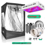Grow Tent Growbox Hydroponics Growing System Led Grow Plant Lights Full Kits High PPFD 4Inch Duct Fans Activated Carbon Filter