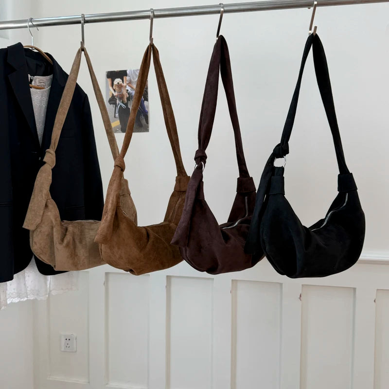 LEFTSIDE Women PU Leather Crossbody Bag 2025 Winter Retro Trend Female Shoulder Bag Luxury Designer Handbags and Purses