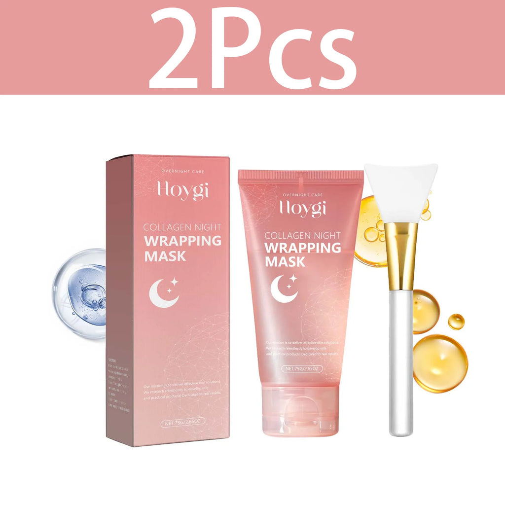 HOYGI Collagen Peel Off Facial Mask Set Night Wrapping Mask Deeply Hydrates Mask Face Anti Wrinkle Lifting Skin Care Masks