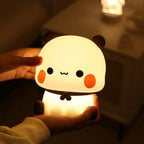 LED Night Lights Cute Panda Silicone Lamp Battery powered Touch Night Lamp Bedside Decor 3 Modes Dimmable Kids Baby nightlight