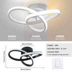 Household LED Chandelier Three Colors Lamp Modern Style Ceiling Lamp Bedroom Light Surface Installation 220v Dining Room Lamp