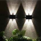 Solar Wall Lamp Outdoor Solar LED Light Waterproof Up And Down Luminous Lighting Balcony Yard Garden Decoration Lights