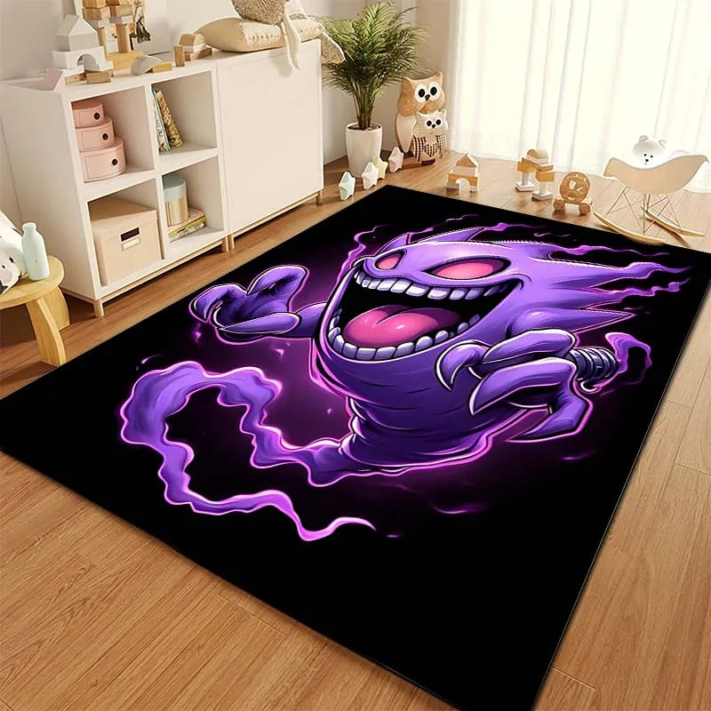 Next Day Shipping P-Pokemon Gengar Carpet Rug for Living Rooms Bedroom Bedside Floor Mat Area Rug Home Decor Gifts Potdemiel