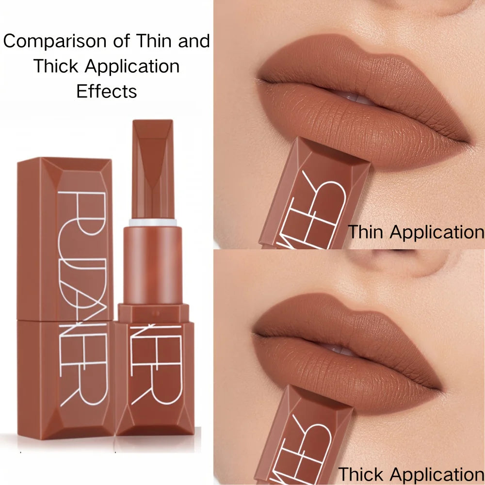 Matte Velvet Lipstick, Long Lasting Waterproof Non-Stick Formula, Smooth Soft Texture, Ideal Lip Makeup Gift
