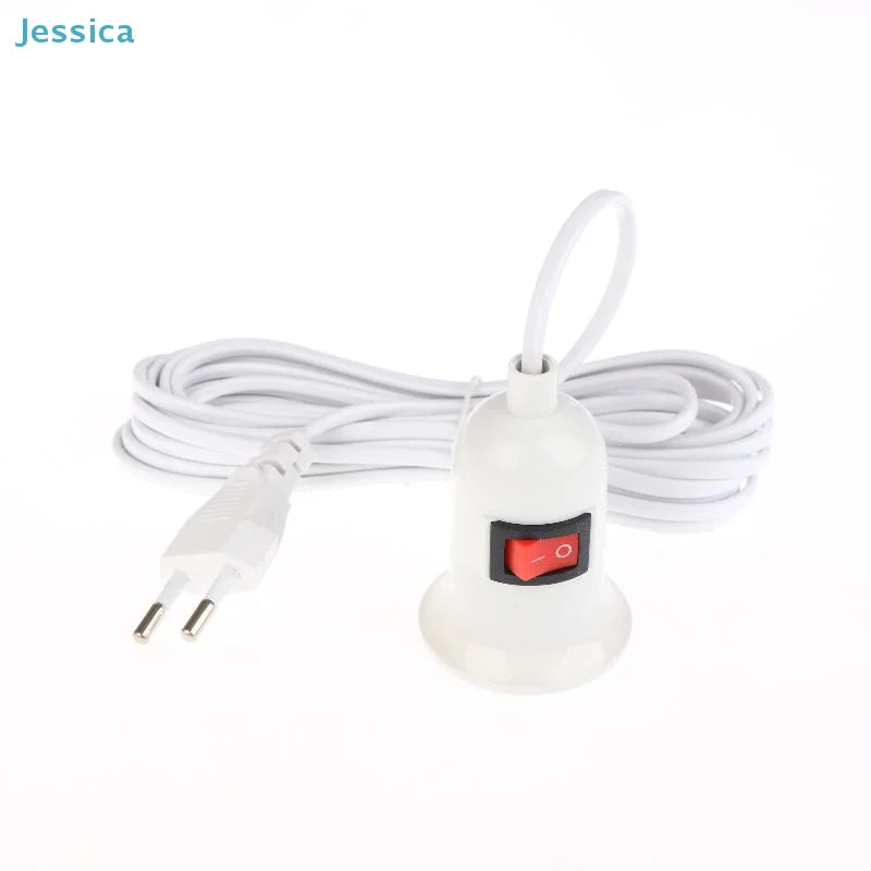 ♥EU Plug E27 Plug With Switch & Long Cable 3/5 Meters- Lamp Holder Power Cord For DIY Lighting & Electrical Appliances