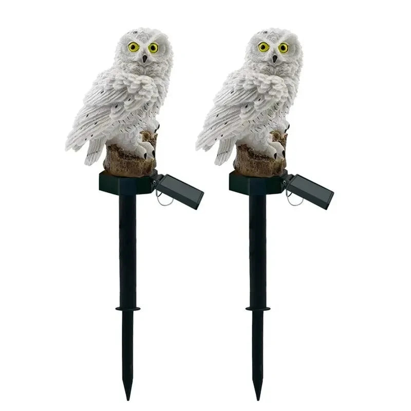 Solar Owl Ground Light LED Outdoor Courtyard Lamp Garden Light Waterproof Stake Light Pathway Decor Solar Patio Ground Lantern