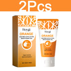 HOYGI Orange Exfoliating Gel Gentle Cleansing Dead Spot Remover Reduce Blackheads Smooth Brightening for All Skin Types Care