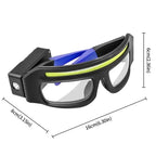 2 in 1 Headlamp Glasses 90 Degree Rotation Gesture Control System 5 Lighting Modes Waterproof Car Repair Outdoor Work Emergency