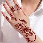 Flower Pattern Tattoo Stencils for Women Hollow Henna Tattoo Stencils for Hand Fingers Reusable Tattoo Templates Tattoo Tools
