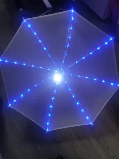 Fashion LED Transparent Umbrella  Creative Luminous Umbrella for Location Shooting Boys and Girls Party Props Unique and Stylish