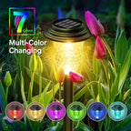 Solar Pathway Lights Outdoor Vibrant LED Mushroom Garden Stake Lighting for Walkways Lawns Driveways Landscapes Decorative