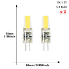 2pcs Mini COB LED Lamp AC/DC 12V 220V G4 G9 E14 Lampada LED Spotlight Light Bulbs Replace Halogen For Ceiling Lamp Chandelier