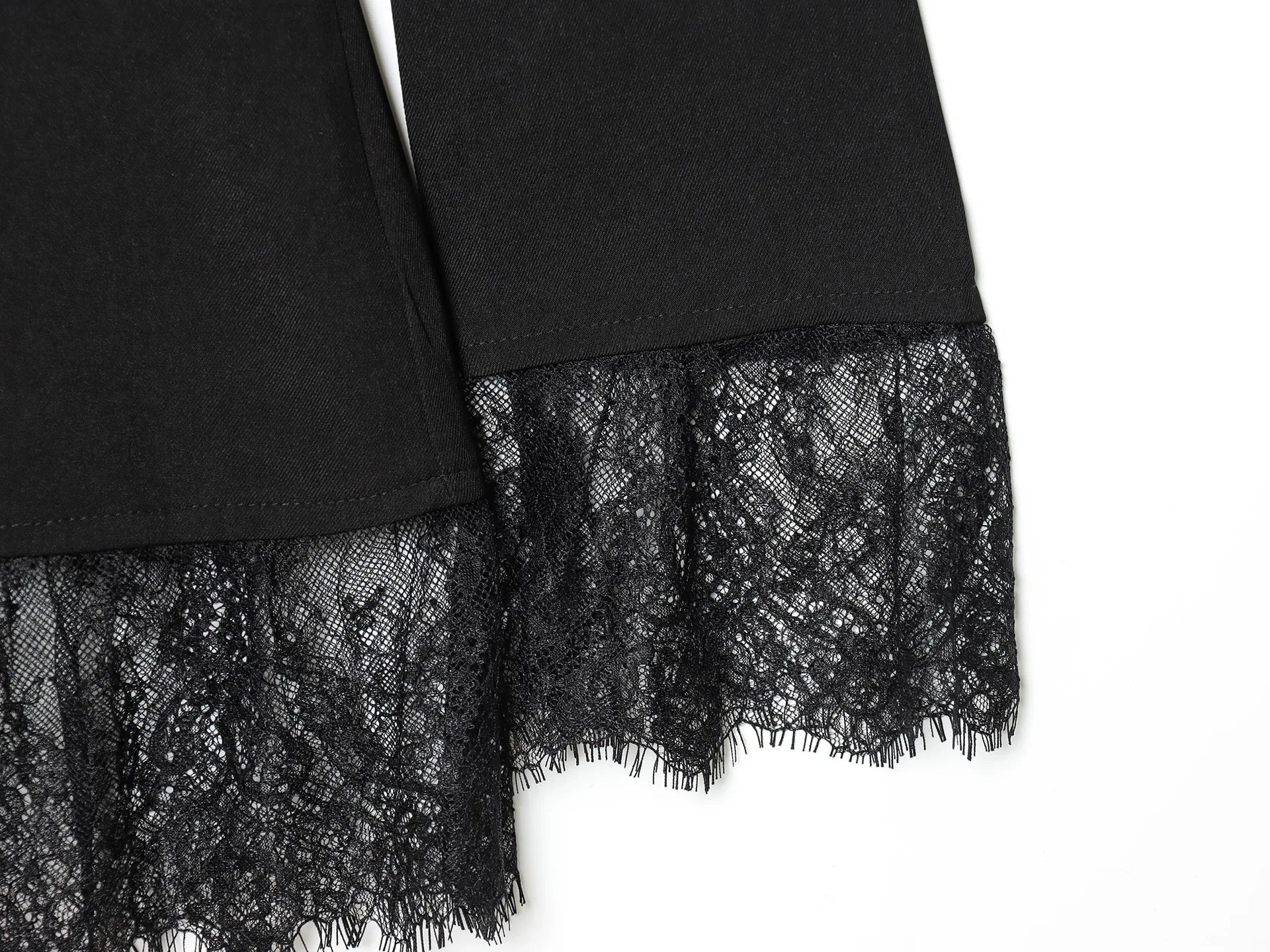 Women Elegant Lace Hem Black Suit Coat Fashion V-neck Single Breasted Slim Fit Blazer 2026 New Spring Office Lady Blazer Outwear