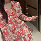 Long Sleeve Pajamas Women Woman Pajama Set Home Wear Set Big Size Women's Pajamas Sleepwear Pigma Winter Sleep Lounge Underwear