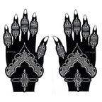 Flower Pattern Tattoo Stencils for Women Hollow Henna Tattoo Stencils for Hand Fingers Reusable Tattoo Templates Tattoo Tools