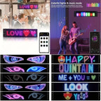 Huge Bright Devil Eyes LED Light Demon's Eye Programmable Scrolling LED Sign Flexible Screen for Store and Car Displays