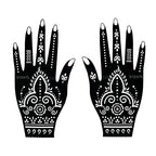 Flower Pattern Tattoo Stencils for Women Hollow Henna Tattoo Stencils for Hand Fingers Reusable Tattoo Templates Tattoo Tools