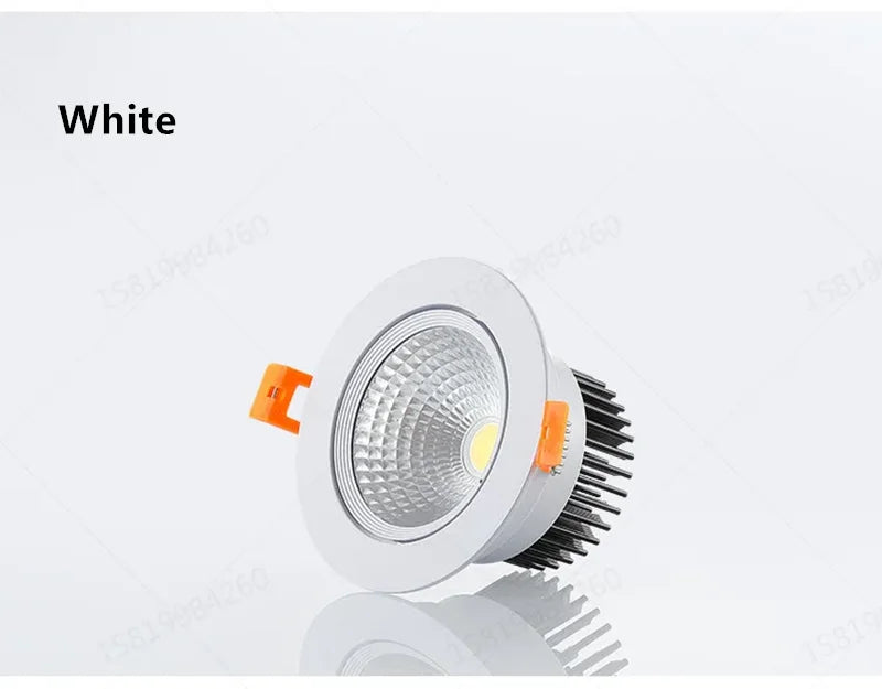 Dimmable Embedded LED Downlights 5W7W/9W12W15W/18W20W COB Ceiling Lights Spotlights Angle Adjustable AC90-260V CRI90 For Home