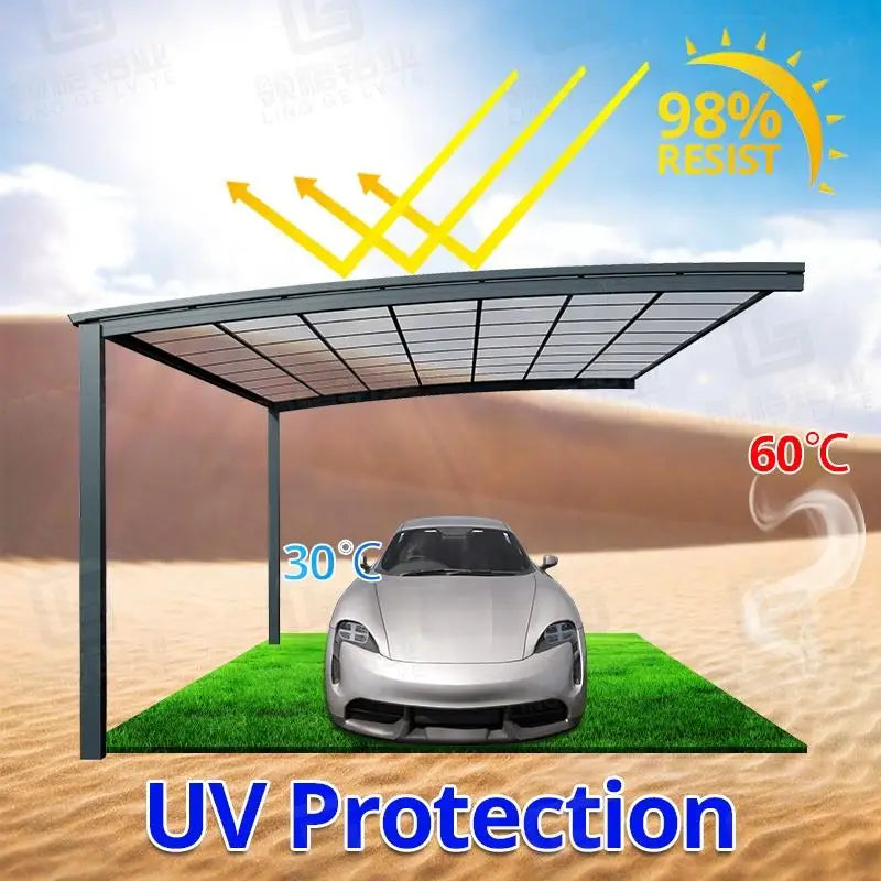 Polycarbonate awning canopy Aluminum frame Carport Carports Car Garage Shelter Canopy Aluminum Carport Polycarbonate Roofing