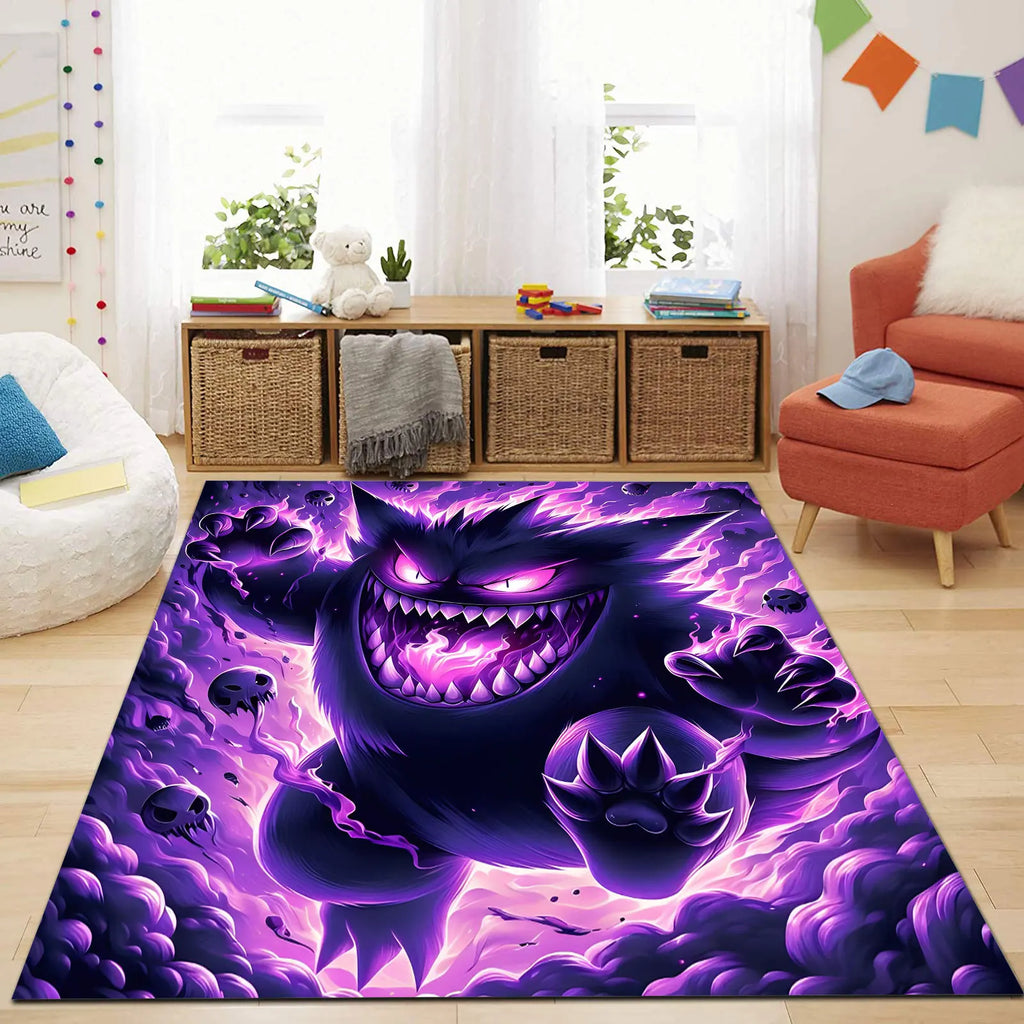 Next Day Shipping P-Pokemon Gengar Carpet Rug for Living Rooms Bedroom Bedside Floor Mat Area Rug Home Decor Gifts Potdemiel
