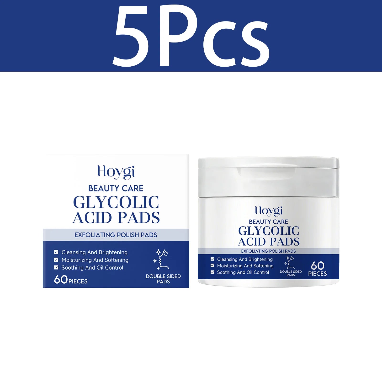 HOYGI Facial Cleansing Pads Glycerin Makeup Removal Skin Care Hydrating Cotton Pads Gentle Exfoliating Face Skin Clean Cloths