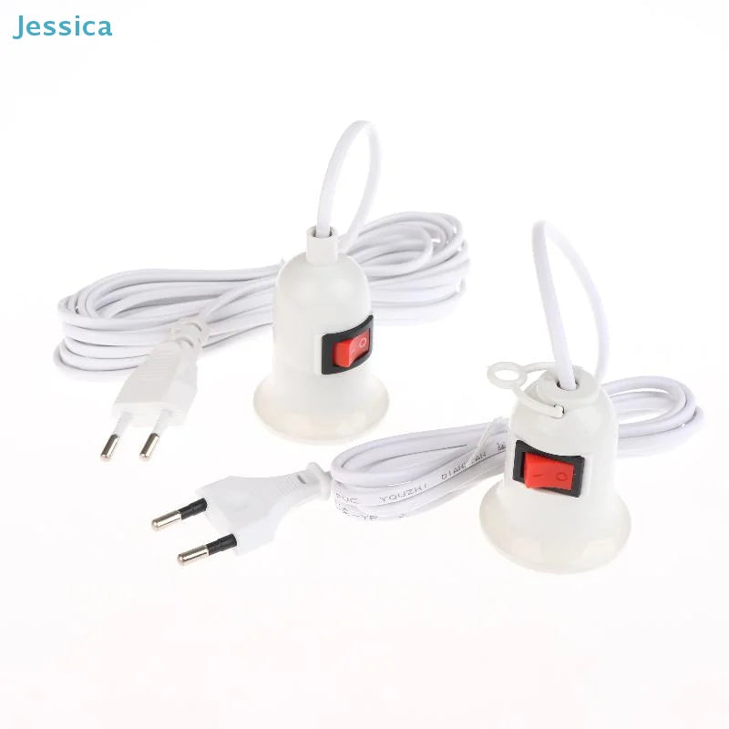 ♥EU Plug E27 Plug With Switch & Long Cable 3/5 Meters- Lamp Holder Power Cord For DIY Lighting & Electrical Appliances