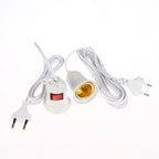 ♥EU Plug E27 Plug With Switch & Long Cable 3/5 Meters- Lamp Holder Power Cord For DIY Lighting & Electrical Appliances