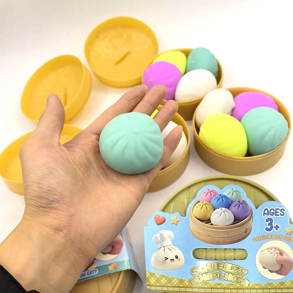Simulation Flash Dumpling Pressure Ball Slow Rebound Soft Pinch Decompression Office Home Decorat  Adults Birthday Gifts