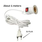 Lamp Bases Universal With Switch Led Bulb Socket Adapter E27 Screw Lamp Holder Accessories Tools Two Plugs Suspension