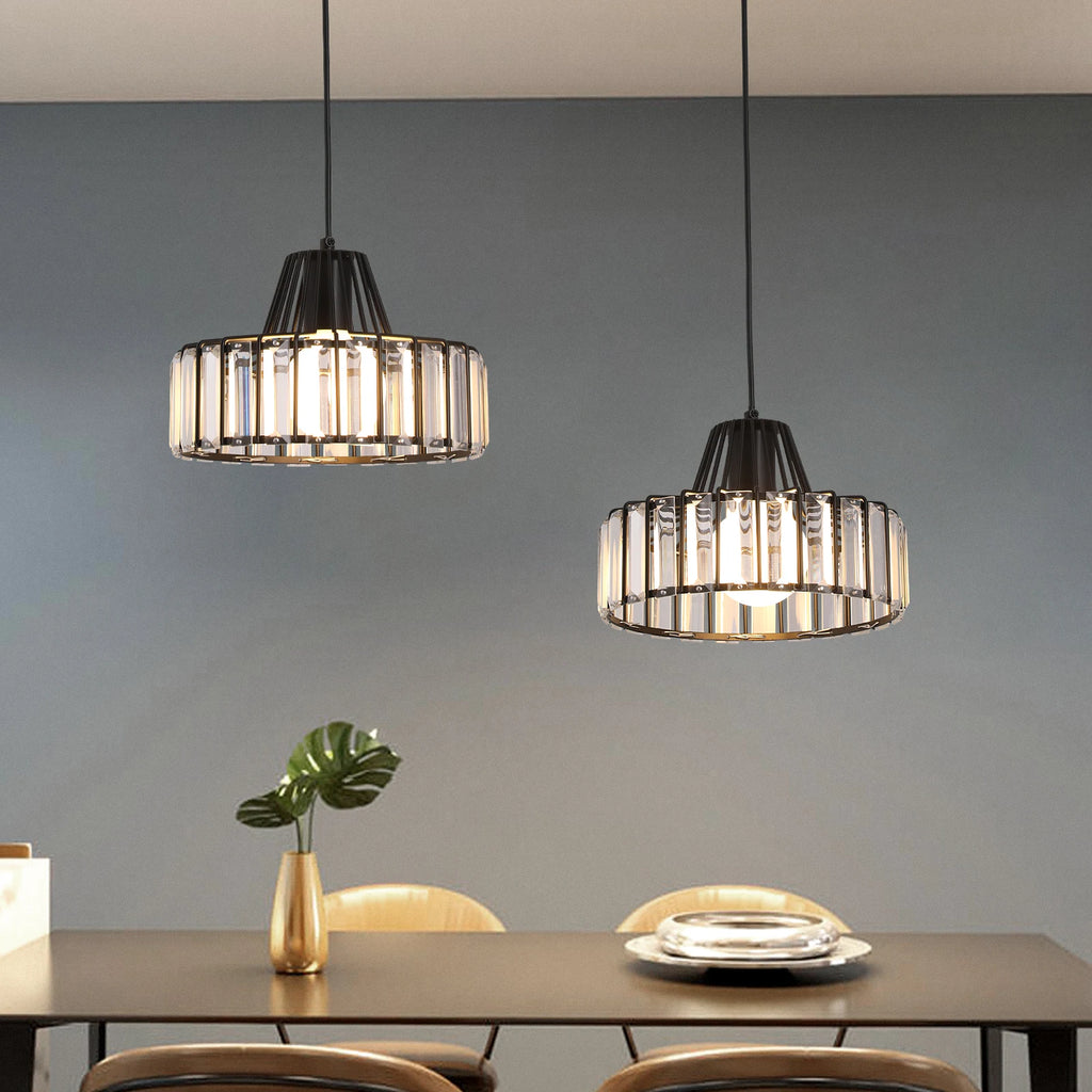 Modern Pendant Light Nordic Crystal Led Chandelier Hanging Ceiling Lamp Luxury Indoor Lustre Dining Room Kitchen Island Fixture